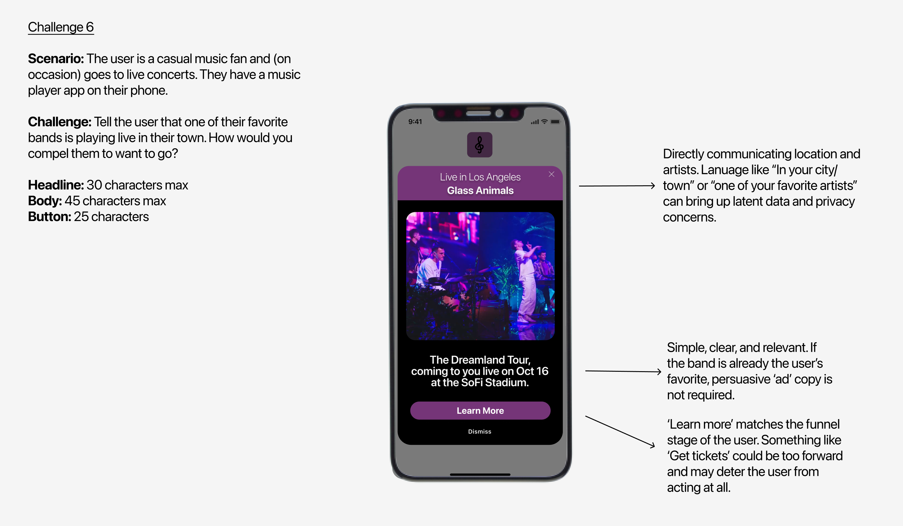 Concert promotion design